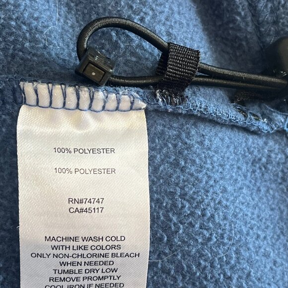 Bass Pro Shops Pullover Fleece Sweatshirt 1/4 Zip Blue Size XL X-Large Long Sl - Picture 6 of 6